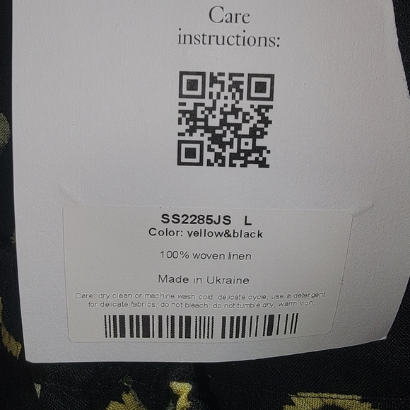 Sleeper Baccara Linen Sunflower Flare Leg Jumpsuit - Picture 7 of 12